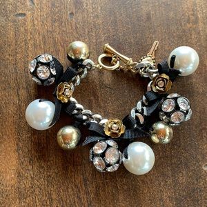 Betsey Johnson crystal ball pearl bracelet